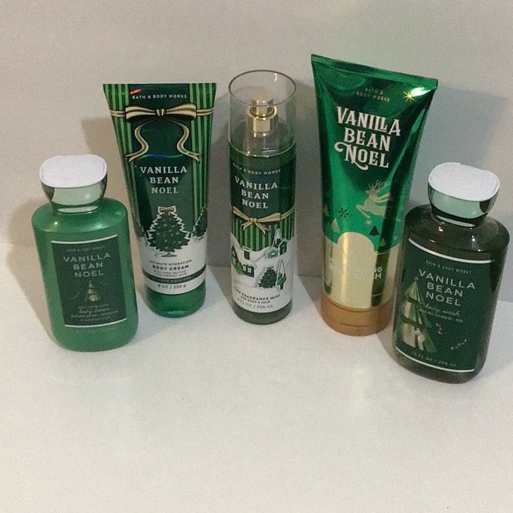Bath & Body Works Vanilla Bean Noel 5 Piece Gift Set Collection